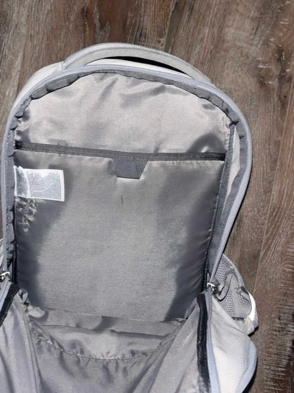 The North Face Light Gray Everyday Backpack with Bungee Cord